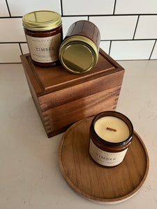Timber: Fresh Balsam + Cedarwood Soy Wax Glass Vessel Candle